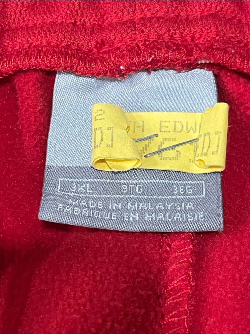 VTG Nike Tracksuit Mens 3XL Red White Sweatsuit Argyle Trim Y2K 90s Track Set - Picture 13 of 14